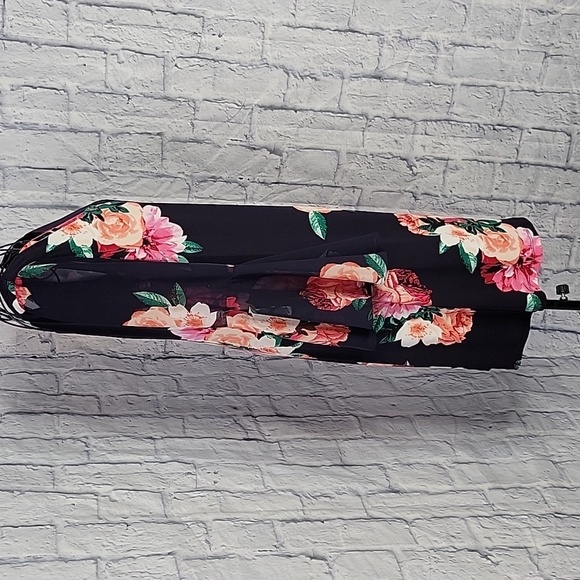 J HOWARD Large Pink and Blue Floral Dress Size 6 - Picture 4 of 7